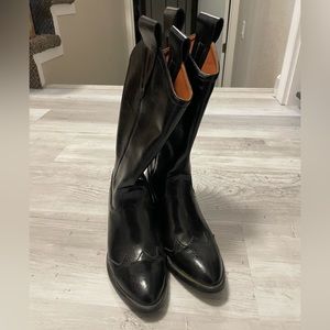 Cowboy leather boots